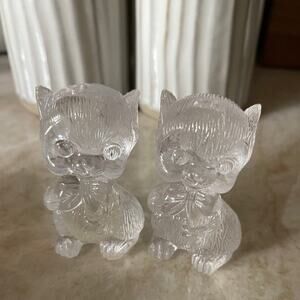 Vintage Lucite Mouse Salt & Pepper shakers